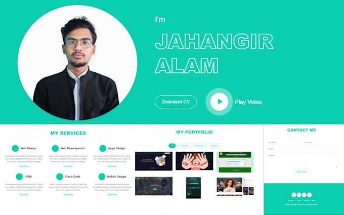 Build highly portfolio website with html css boostrap by Ml_jahangir ...