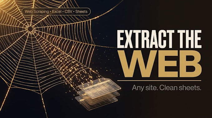 do data scraping and web scraping into excel, CSV or google sheets