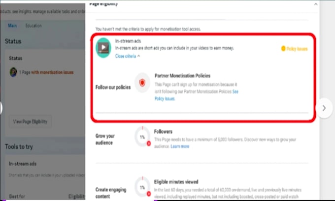 do facebook  page monetization issues remove in 40 minutes