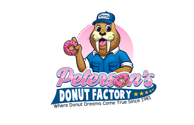 unique donut logo design