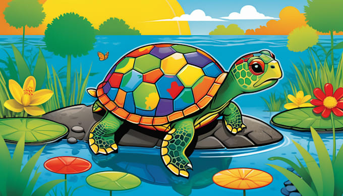 design custom storybook illustrations for kids