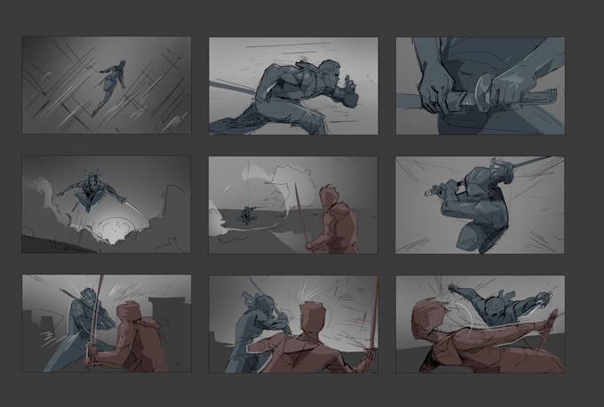 make a storyboard of your scene