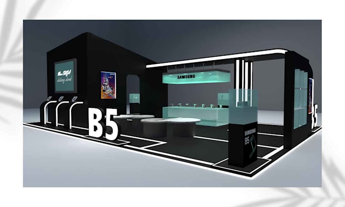 design and rendering 3d exhibition booth