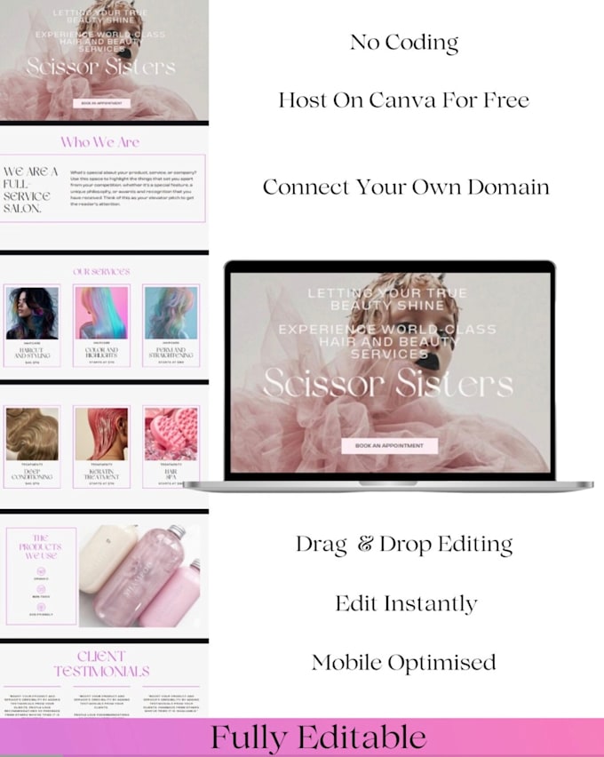 create a canva website for you