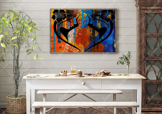 create abstract wall art, digital art, wall art,