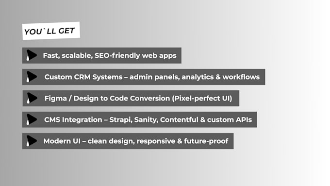 develop headless cms, dashboards in reactjs and nextjs