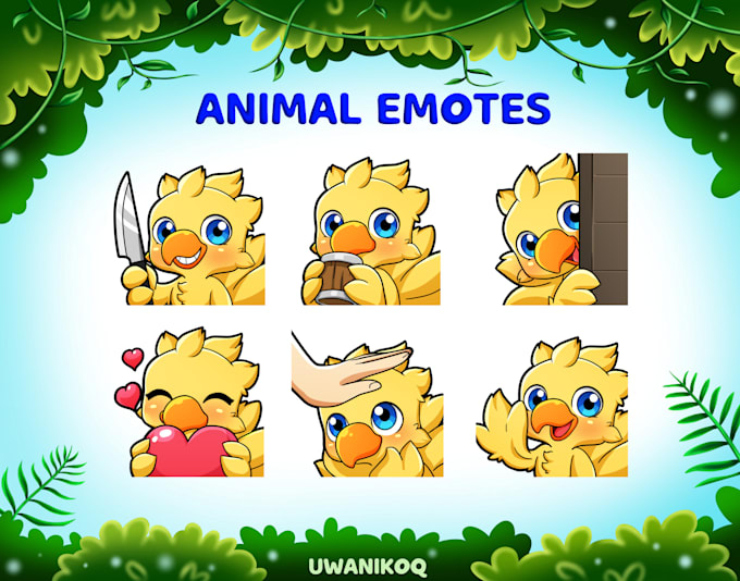 draw custom animal emotes for twitch youtube discord