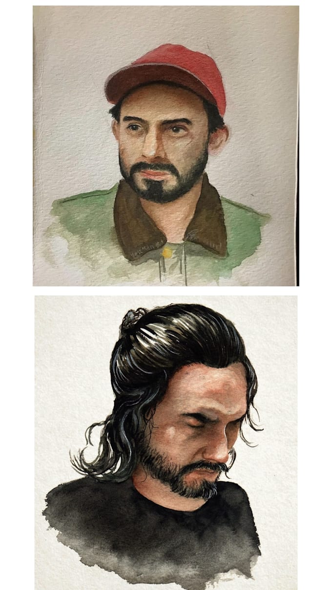 paint portraits in watercolor