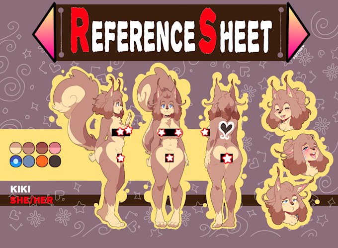 draw your reference sheet furry or anime