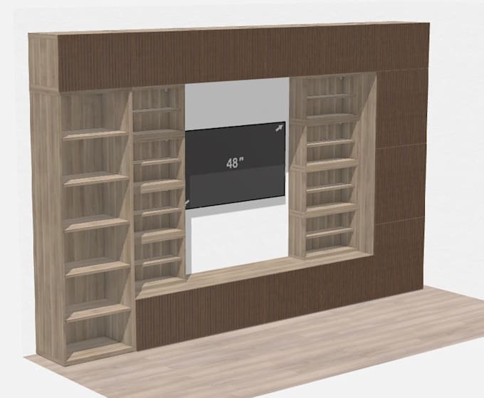 create a media, TV unit with ikea software