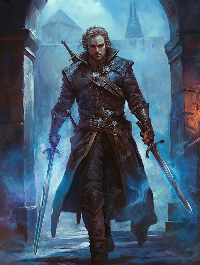 create fantasy, dnd character design, concept art