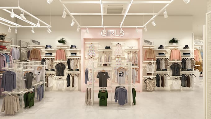 design retail store shop interior and exterior