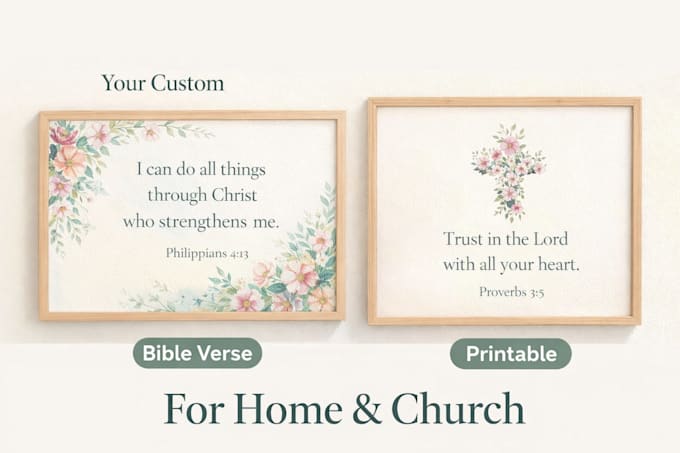 create custom ai christian bible verse wall art