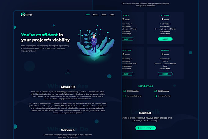 design minimalist responsive website homepage UI in figma