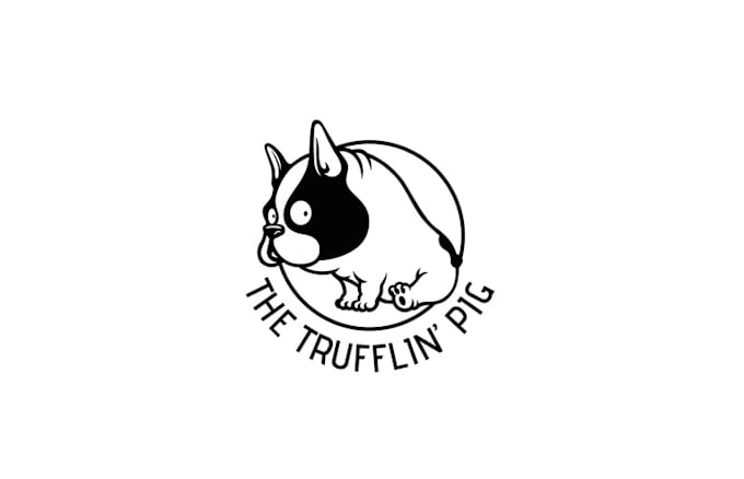 truffle pig unique bar logo design