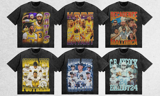 create custom 90s vintage bootleg design for tshirt