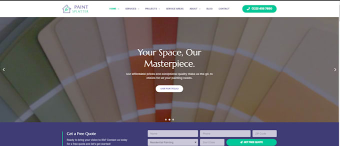 create painting and renovation construction company website