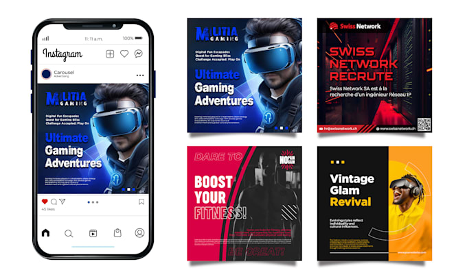 design scroll stopping and engaging social media post