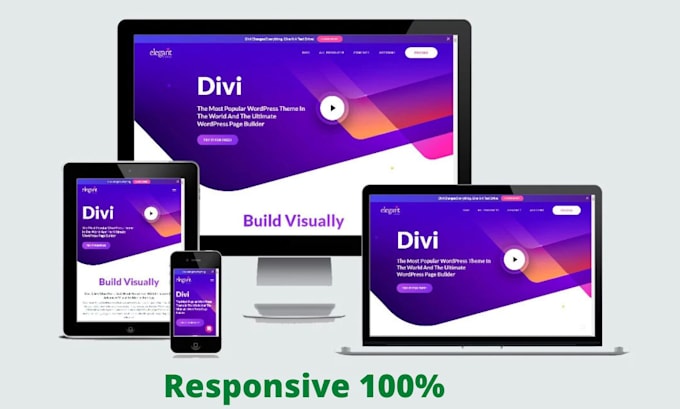 design a divi landing page or wordpress website design using divi theme builder