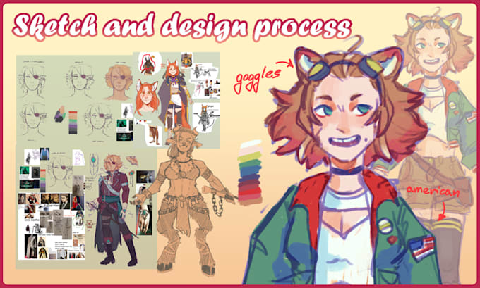create a pngtuber character design for a vtuber or an oc