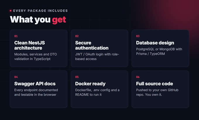 build a nestjs and node js backend with rest or graphql API