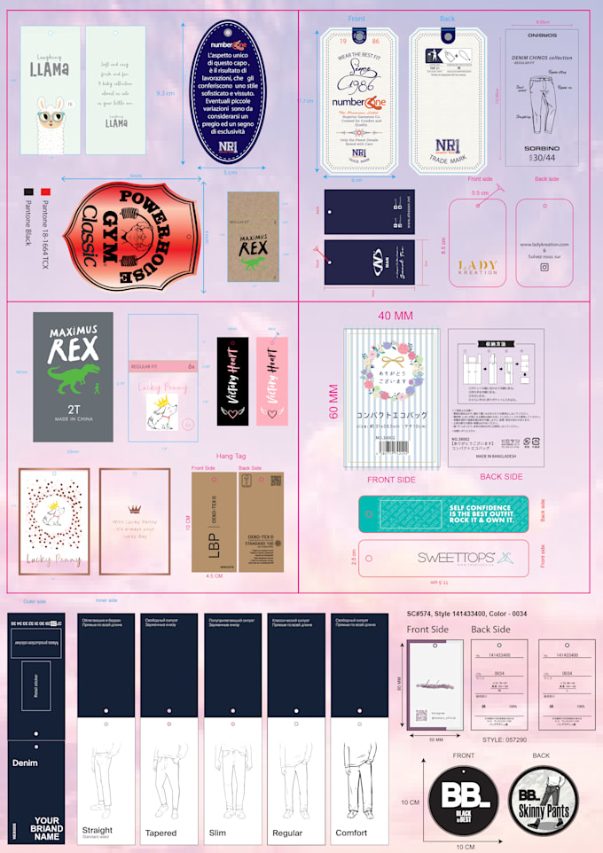 clothing hang tag and label design within 6hours design