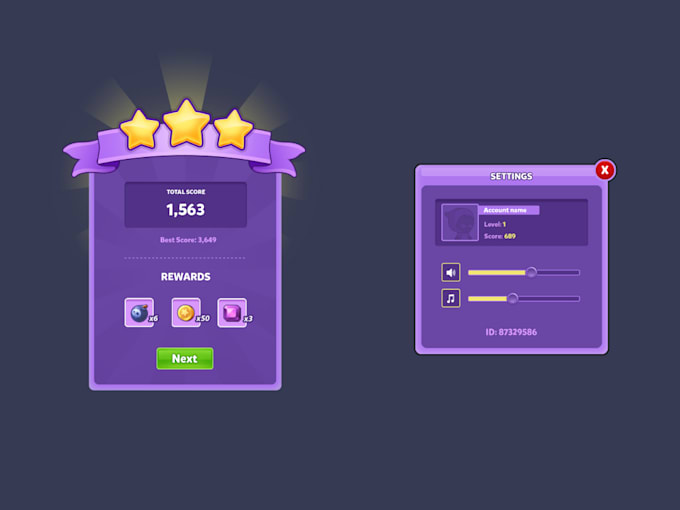 Design game icons, buttons and menus by Thegeekie | Fiverr
