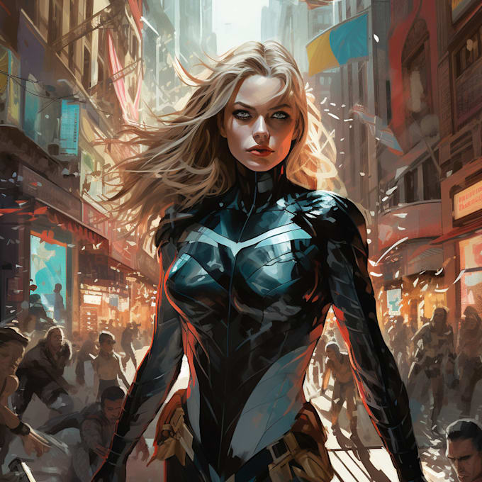 make a comic book art and illustration