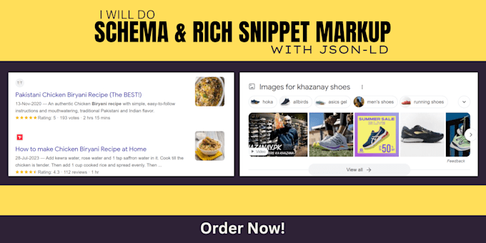optimize on page SEO with schema markup and rich snippets