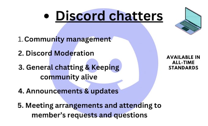 be your discord moderator, admin, chatter, community manager
