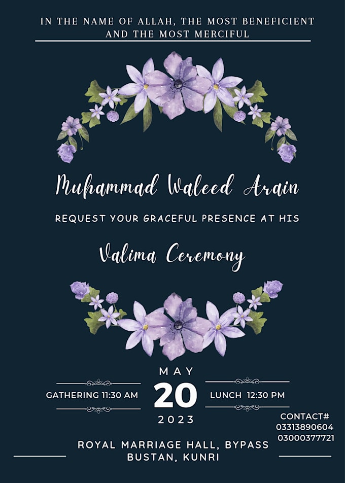 make an invitation card for you