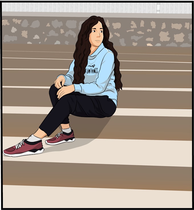 create awesome cartoon portrait, people illustration