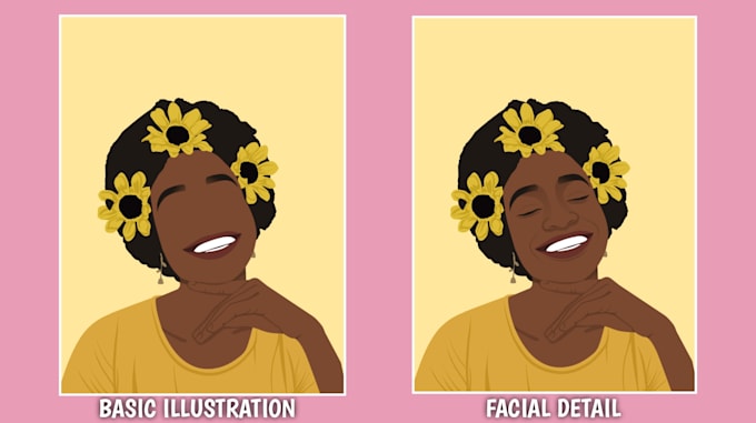 do minimalist vector faceless portrait illustration fot christmas gift
