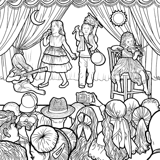 do black and white illustration art