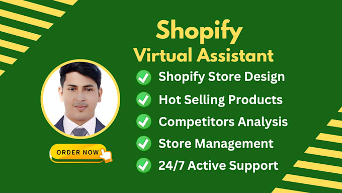 be your shopify virtual assistant and shopify developer