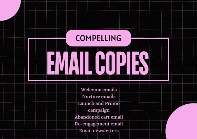 create email copies for your business, with ctas and SEO