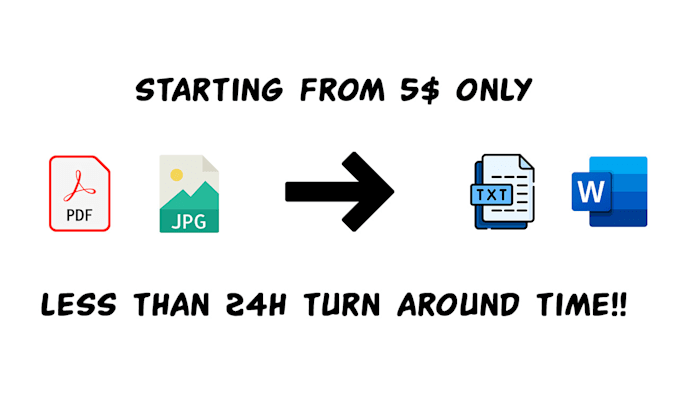 manually transcribe PDF or image to text in less than a day