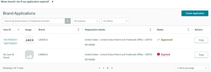 approve amazon brand registry with pending trademark