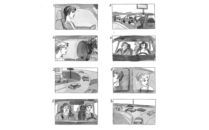 draw storyboard for 2d, 3d animation and film advertisement commercial game