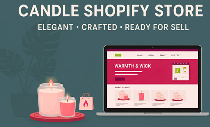 design profitable candle store candle website candle shopify dropshipping store
