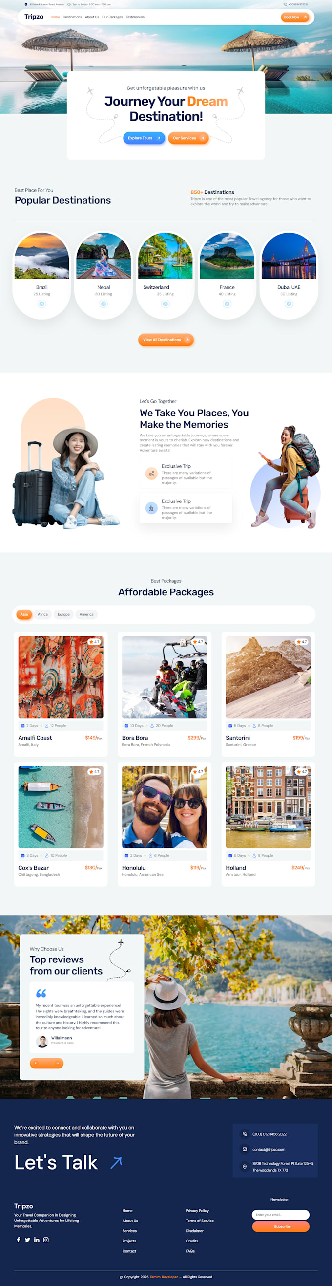 design a responsive wordpress website with custom features