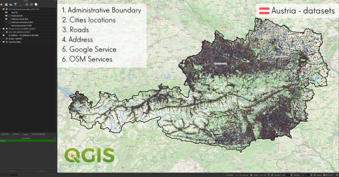 do gis projects with spatial data mining for qgis arcgis app, ready to use