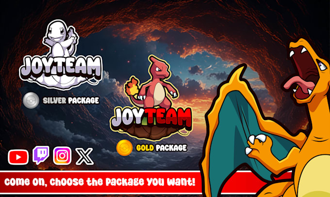 design a pokemon logo for stream, card review and more