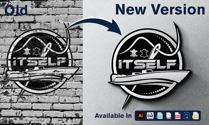 redo, recreate, redesign, refresh, upgrade, enhance, vectorize your logo