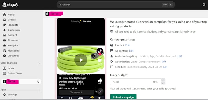 list sync your shopify product to tiktok shop,  integrate tiktok with shopify