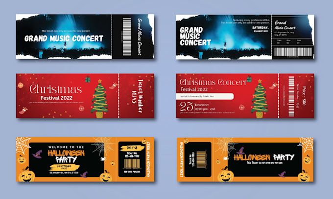 design stunning tickets, voucher, coupons and cards