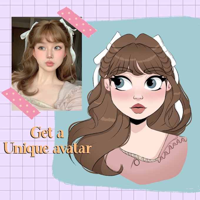 draw your portrait in cartoon style