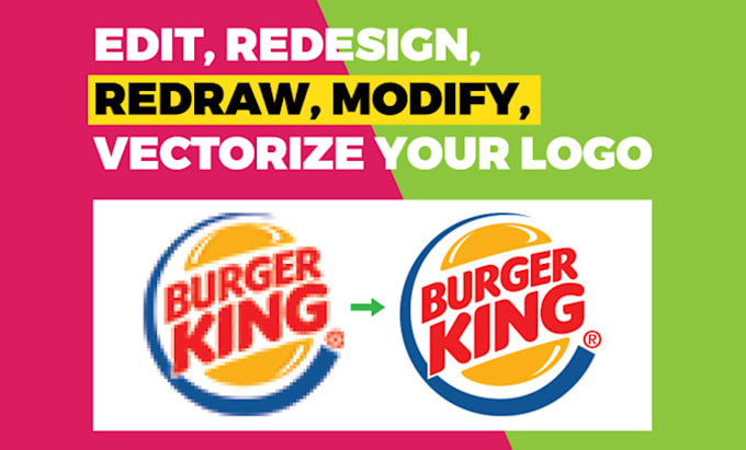 edit, redesign, redraw, modify, fix, vectorize your logo