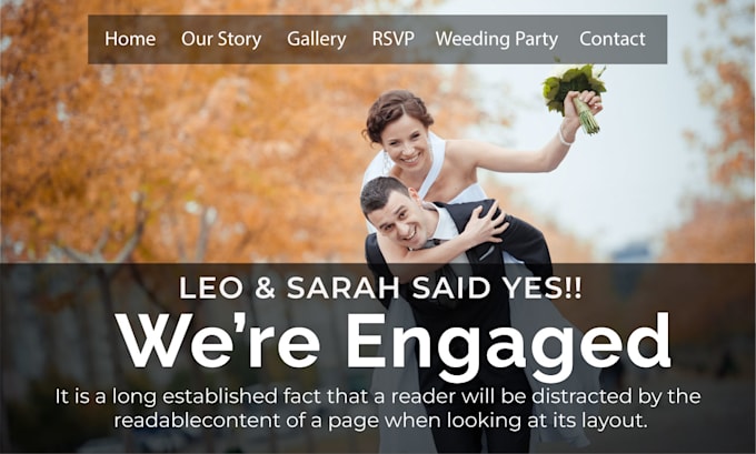 design premium wedding website for you