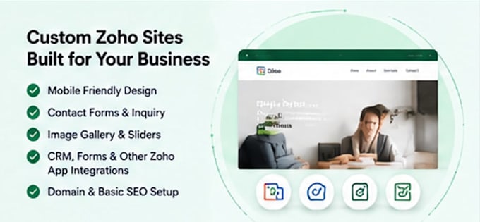 built responsive zoho sites websites for business